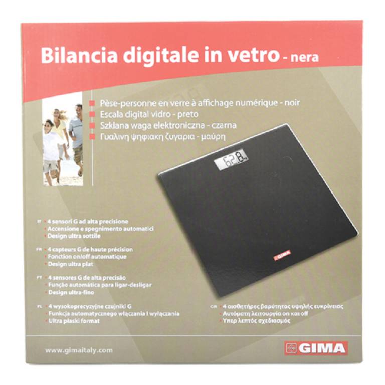 BILANCIA DIGITALE VETRO NERA