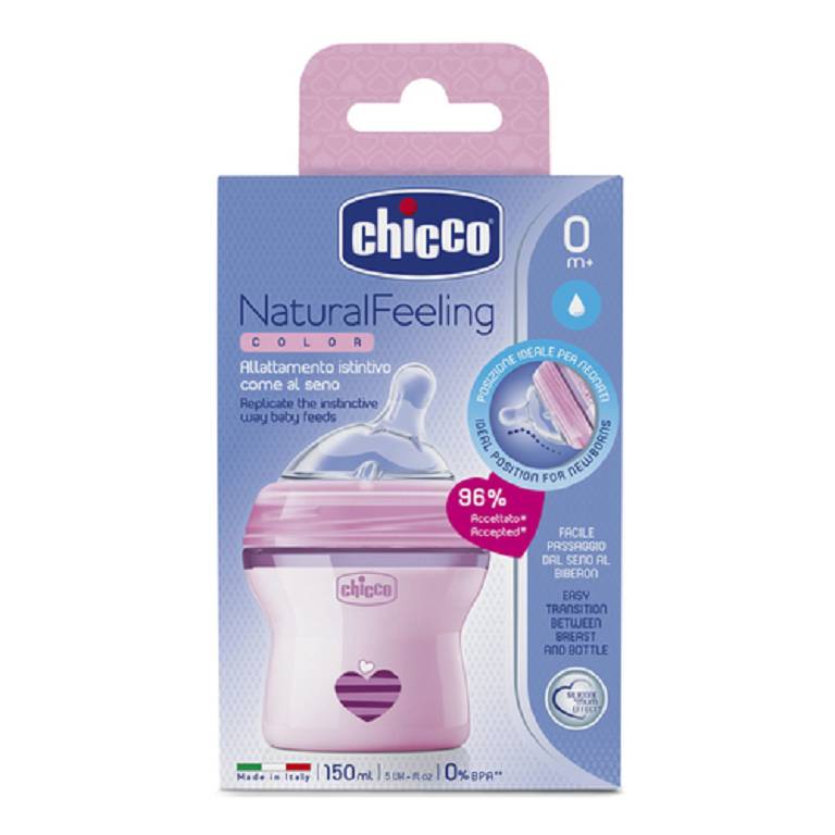 CH BIB NAT-FEEL 0M+ GIRL 150ML