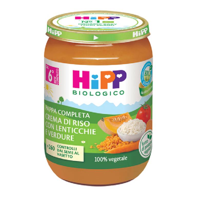 HIPP CREMA RISO LENTICCH VERD