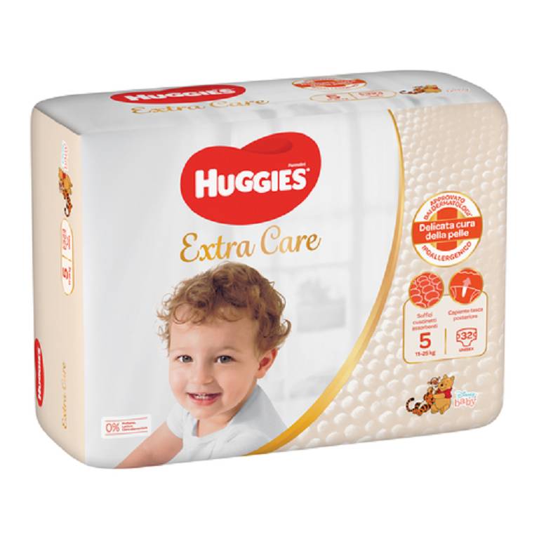 HUGGIES EXTRA CARE GR 5 32PZ