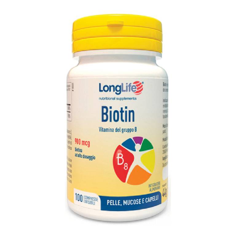 LONGLIFE BIOTIN 900MCG 100CPR