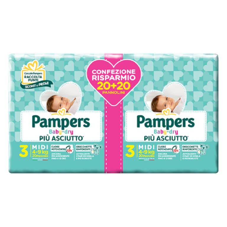 PAMPERS BD DUODWCT MIDI 40PZ