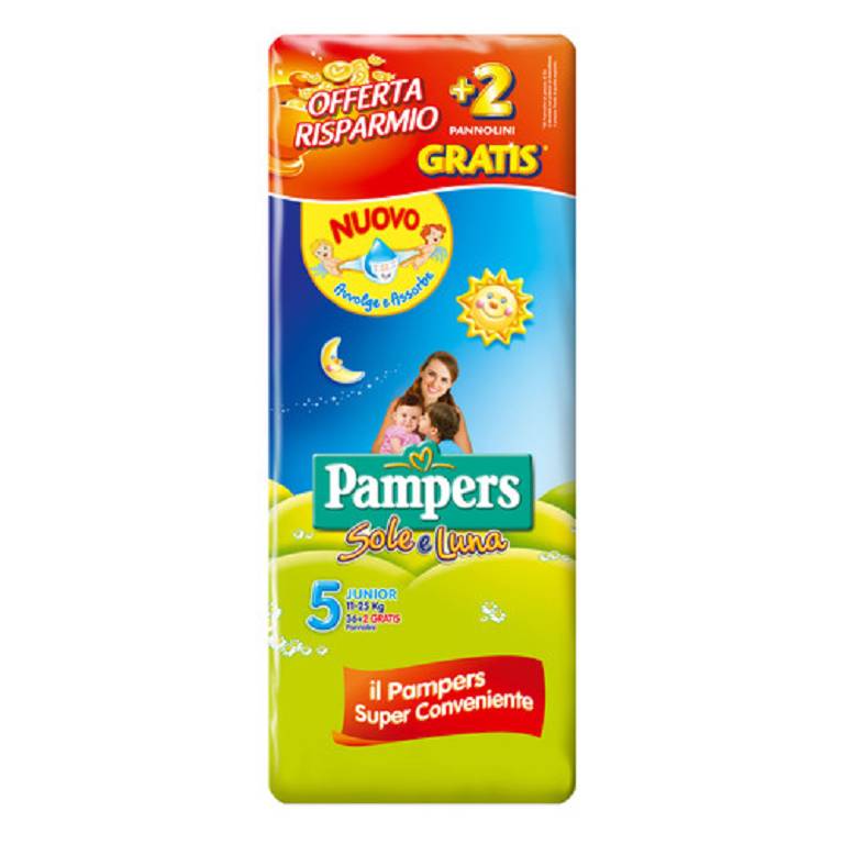 PAMPERS SOLE&LUNA JUNIOR 36+2P