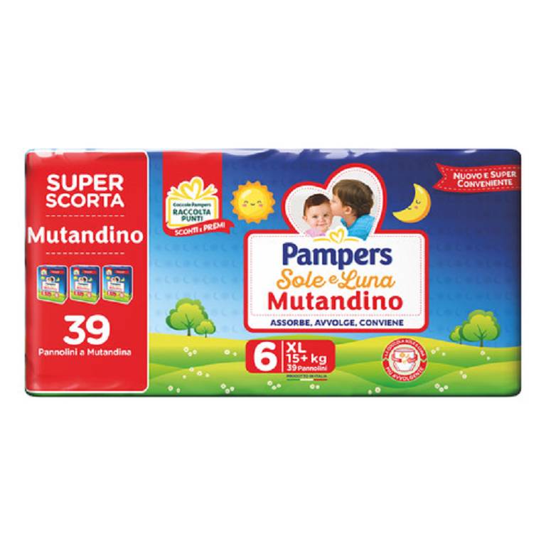 PAMPERS SOLE&LUNA MUT XL 39PZ