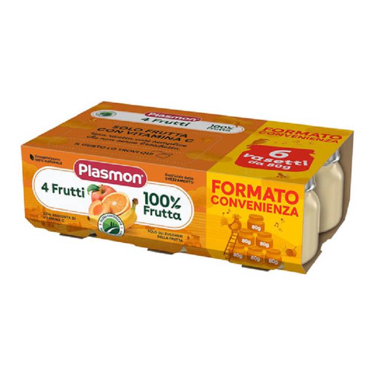 PLASMON OMOG 4 FRUTTI 6X80G