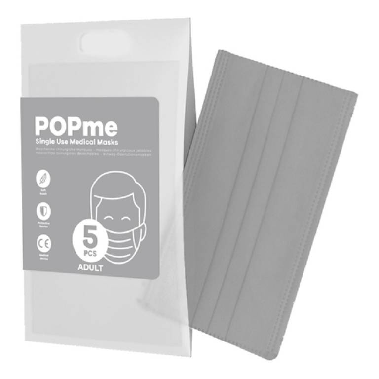 POPME MASK CHIR GREY 5PZ