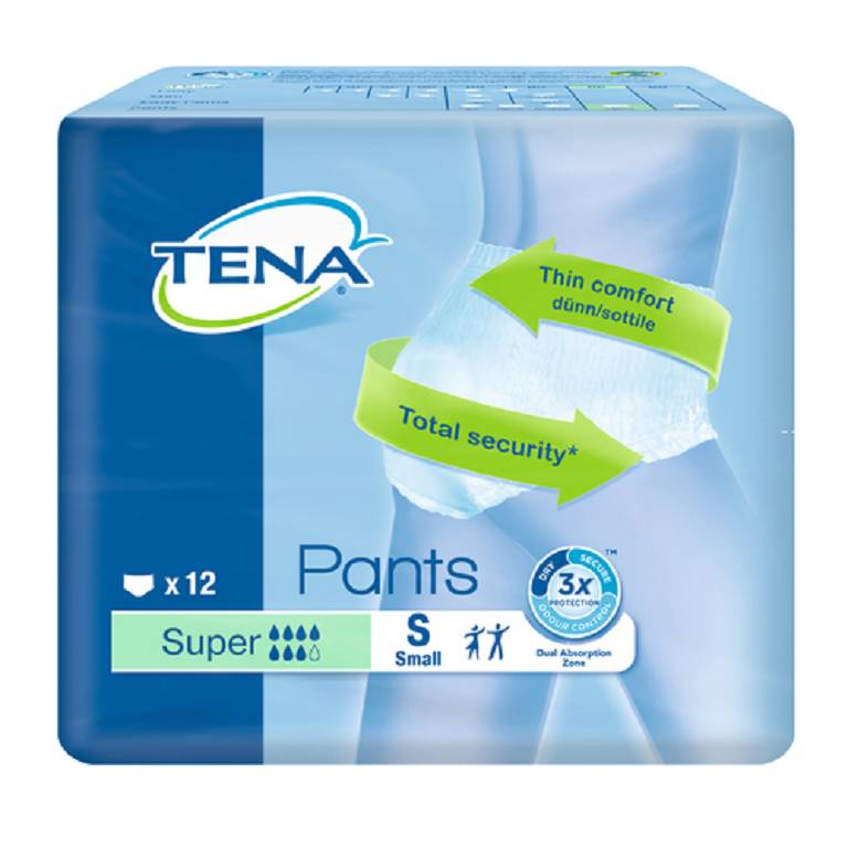 TENA PANTS SUPER PANN S 12PZ